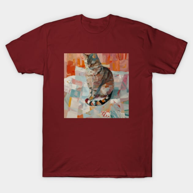 Cat is Making Sure that this Quilt Doesn't Get Away T-Shirt by Star Scrunch